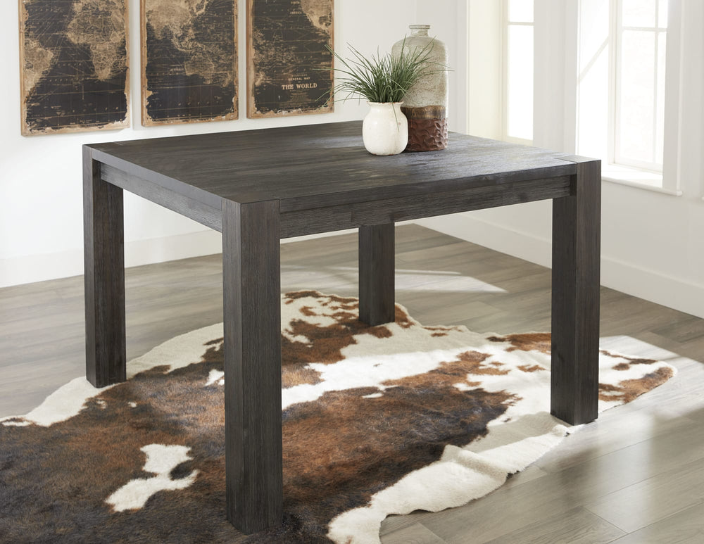 Mayfair Solid Wood Square Counter Table in Graphite