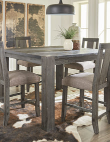 Mayfair Solid Wood Square Counter Table in Graphite - View 3