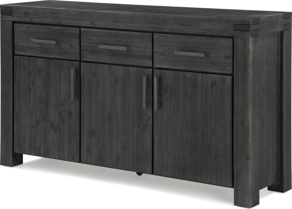 Mayfair Solid Wood Three Drawer Three Door Sideboard in Graphite - View 4