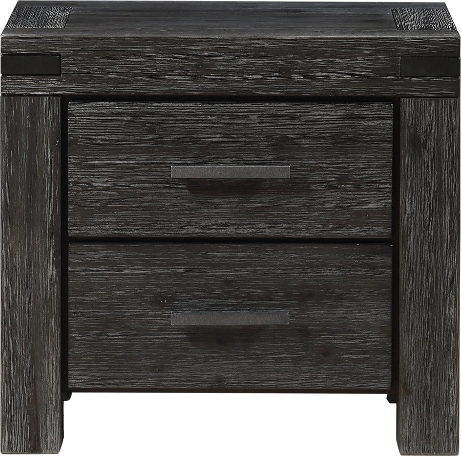 Mayfair Solid Wood Two Drawer Nightstand in Graphite - View 4