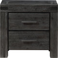 Mayfair Solid Wood Two Drawer Nightstand in Graphite