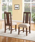 Mayfair Solid Wood Upholstered Dining Chair in Brick Brown