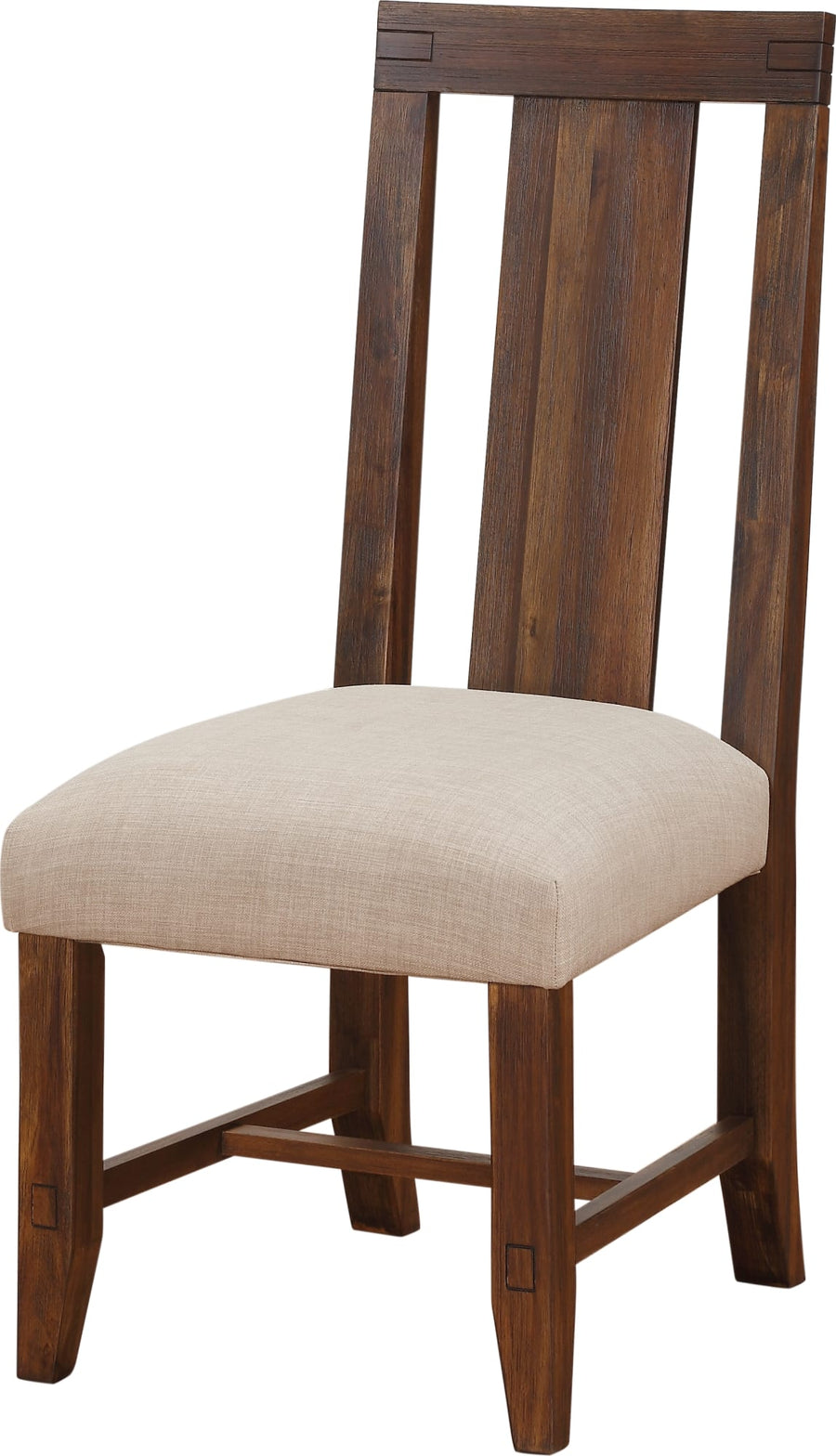 Mayfair Solid Wood Upholstered Dining Chair in Brick Brown - View 5