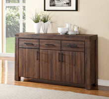 Mayfair Three Drawer Three Door Solid Wood Sideboard in Brick Brown
