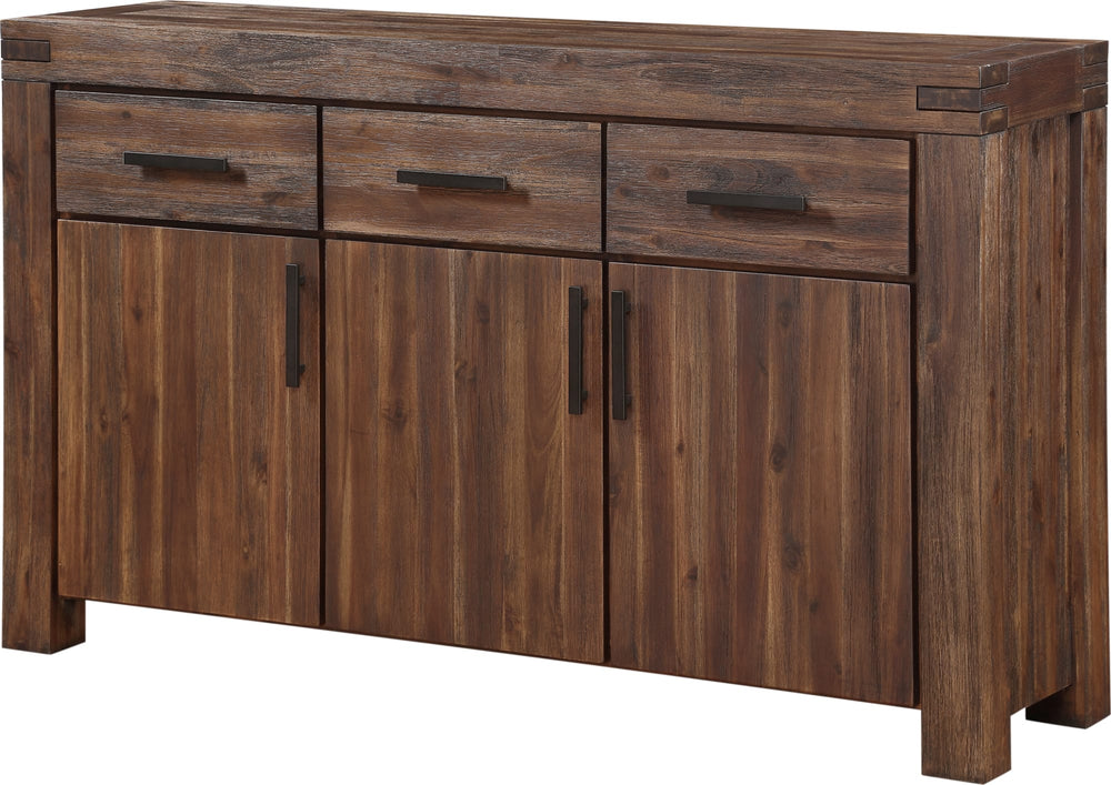Mayfair Three Drawer Three Door Solid Wood Sideboard in Brick Brown - View 9