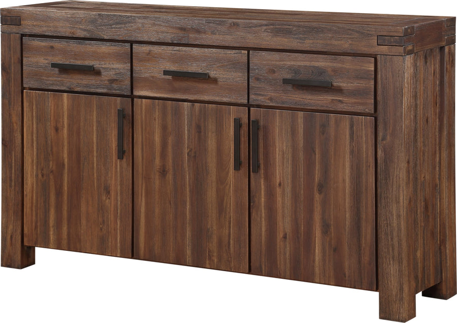 Mayfair Three Drawer Three Door Solid Wood Sideboard in Brick Brown - View 9