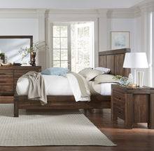 Mayfair Two Drawer Solid Wood Nightstand in Brick Brown - View 3
