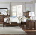 Mayfair Two Drawer Solid Wood Nightstand in Brick Brown