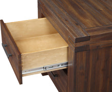 Mayfair Two Drawer Solid Wood Nightstand in Brick Brown - View 4