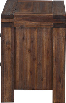 Mayfair Two Drawer Solid Wood Nightstand in Brick Brown - View 7