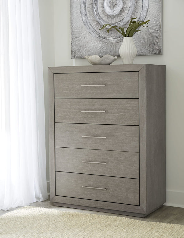 Marlborough Five Drawer Chest in Mineral alternate view