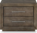 Marlborough Two Drawer Nightstand with USB in Dark Pine