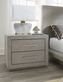 Marlborough Two Drawer Nightstand with USB in Mineral