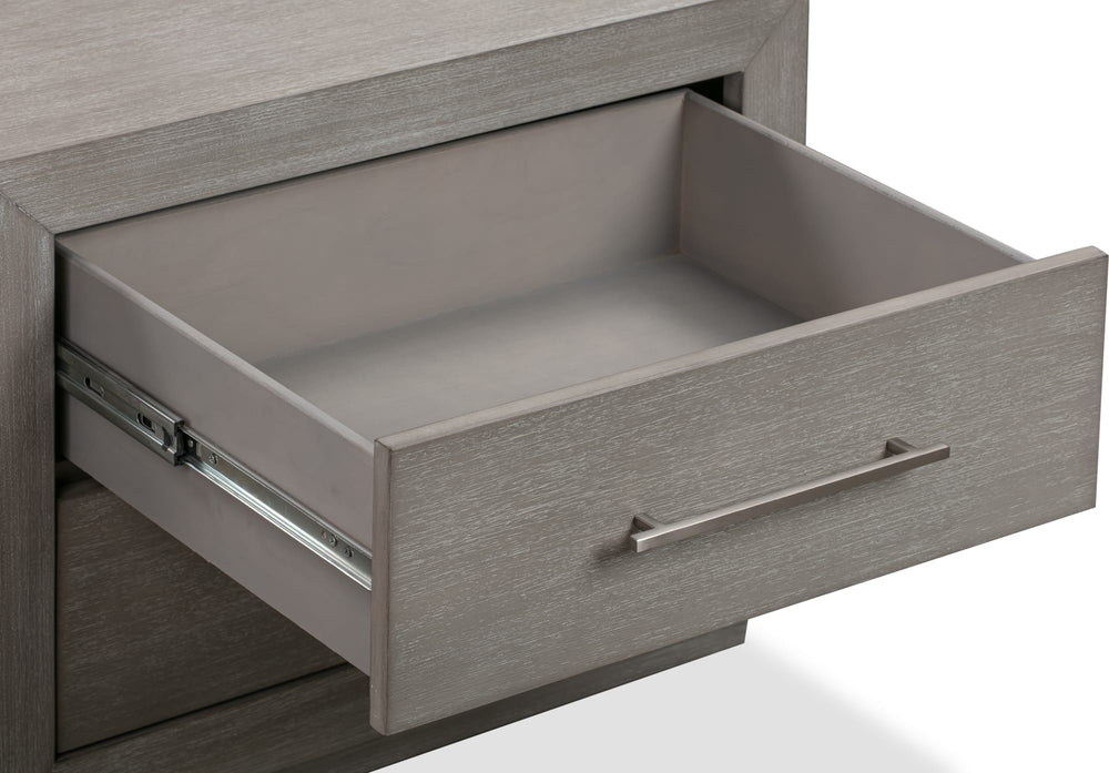 Marlborough Two Drawer Nightstand with USB in Mineral - View 6