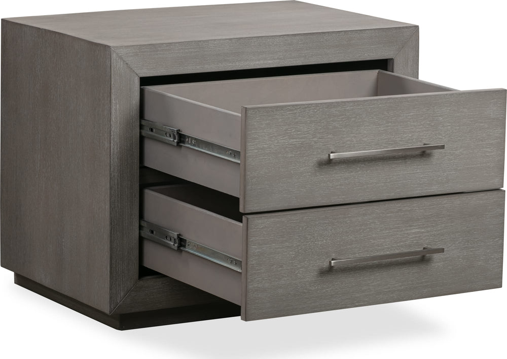 Marlborough Two Drawer Nightstand with USB in Mineral - View 8