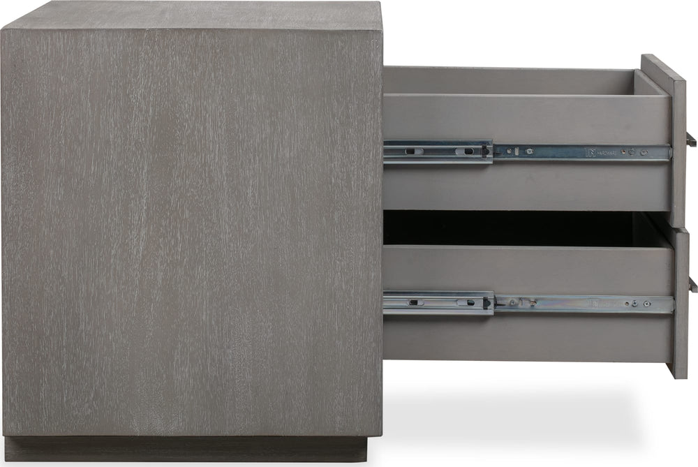 Marlborough Two Drawer Nightstand with USB in Mineral - View 9