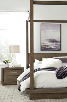 Marlborough Wood Canopy Bed in Dark Pine - View 3