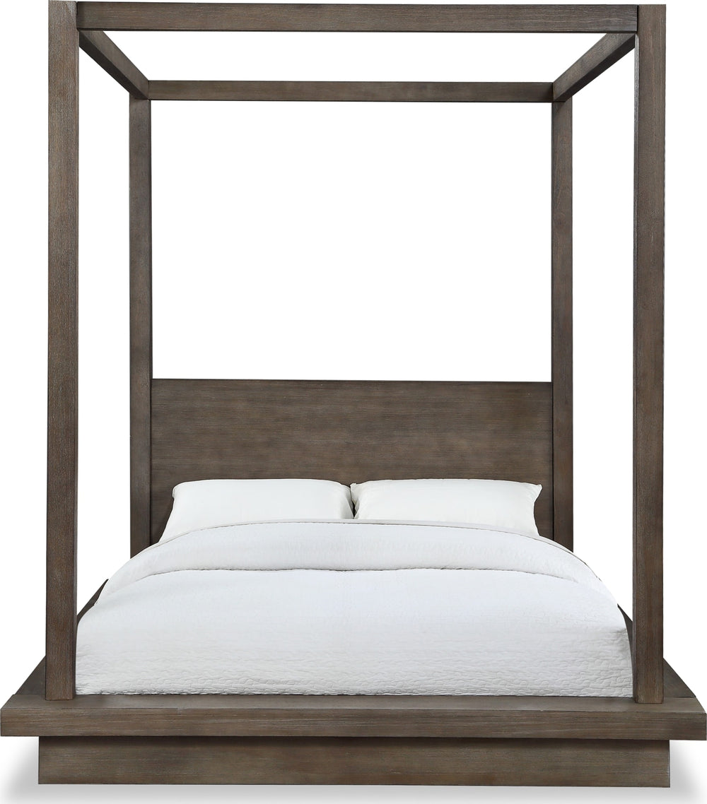 Marlborough Wood Canopy Bed in Dark Pine - View 5