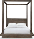 Marlborough Wood Canopy Bed in Dark Pine