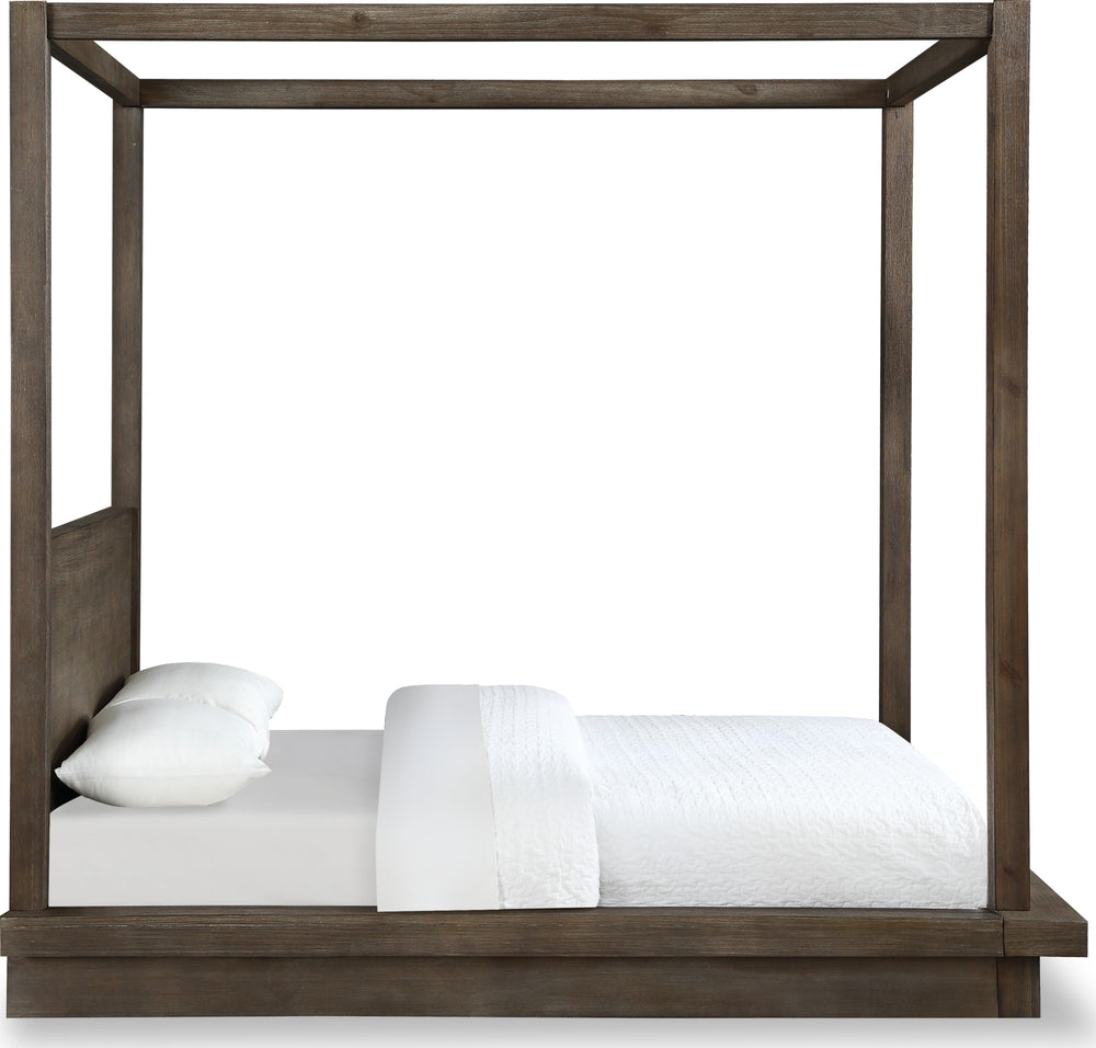 Marlborough Wood Canopy Bed in Dark Pine - View 6