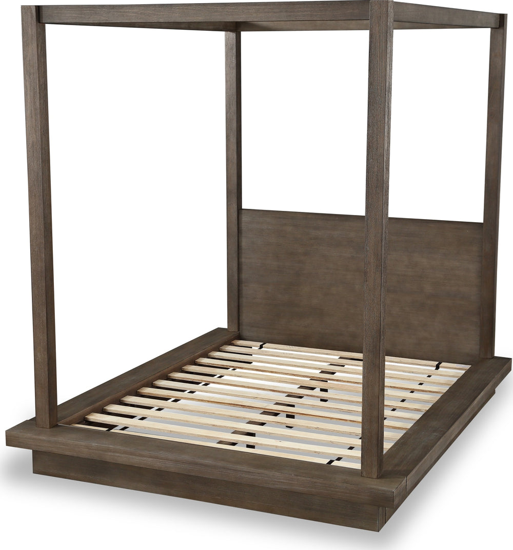Marlborough Wood Canopy Bed in Dark Pine - View 7