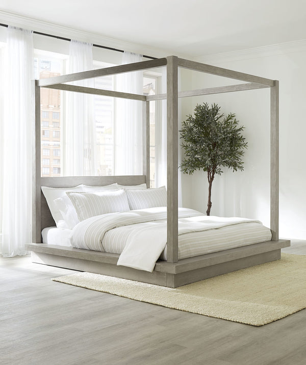 Marlborough Wood Canopy Bed in Mineral alternate view