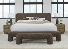 Mocoa Fully Upholstered Bench in Mongoose Chenille - View 5