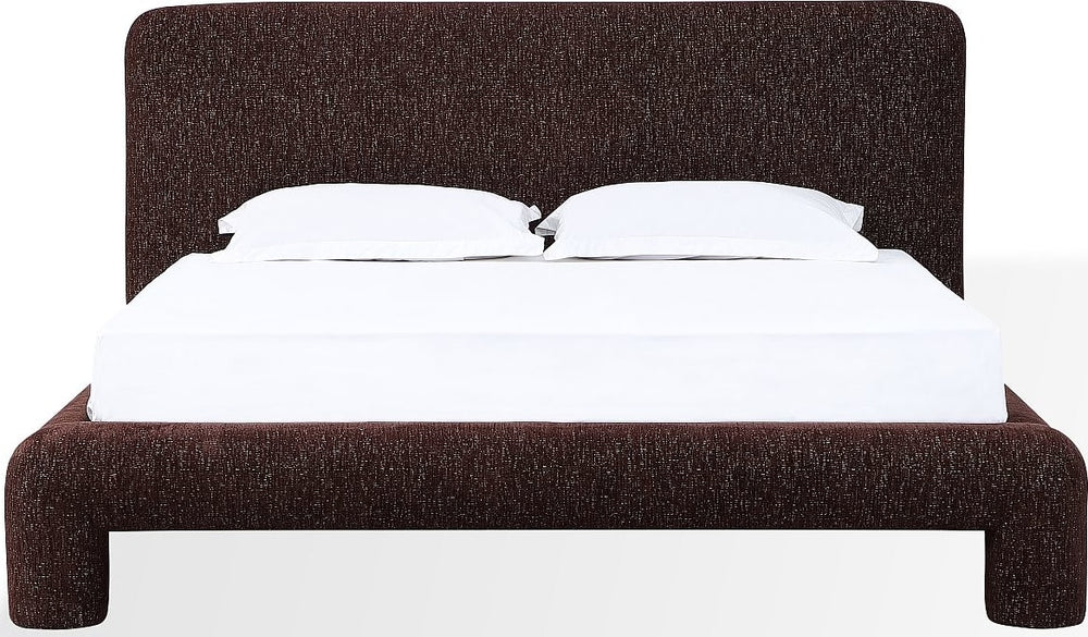Mocoa Fully Upholstered Platform Bed in Mongoose Chenille - View 4