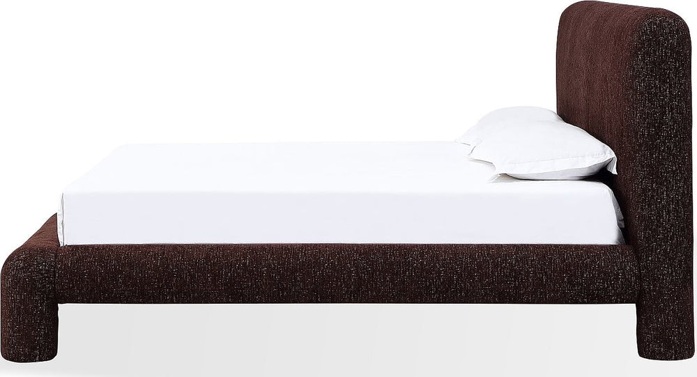 Mocoa Fully Upholstered Platform Bed in Mongoose Chenille - View 5