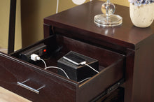 Newport Charging Station Nightstand in Espresso