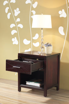 Newport Charging Station Nightstand in Espresso - View 3