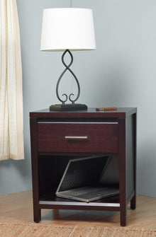 Newport Charging Station Nightstand in Espresso - View 8