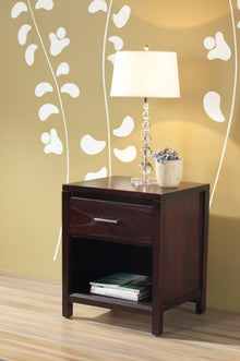 Newport Charging Station Nightstand in Espresso - View 9