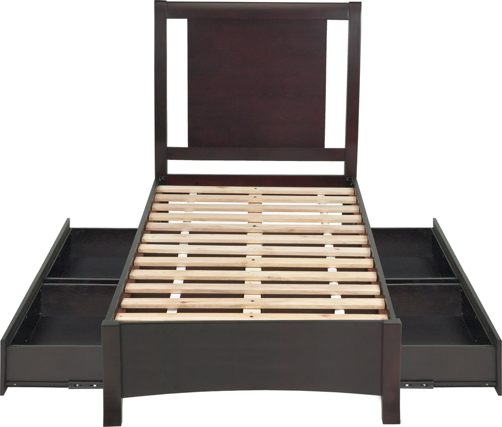 Newport Low Profile Storage Bed in Espresso - View 10