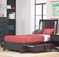 Newport Low Profile Storage Bed in Espresso