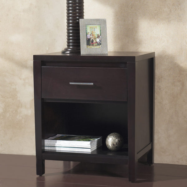 Newport One Drawer Nightstand in Espresso alternate view