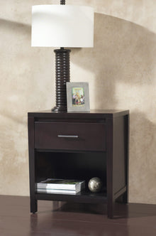 Newport One Drawer Nightstand in Espresso - View 7