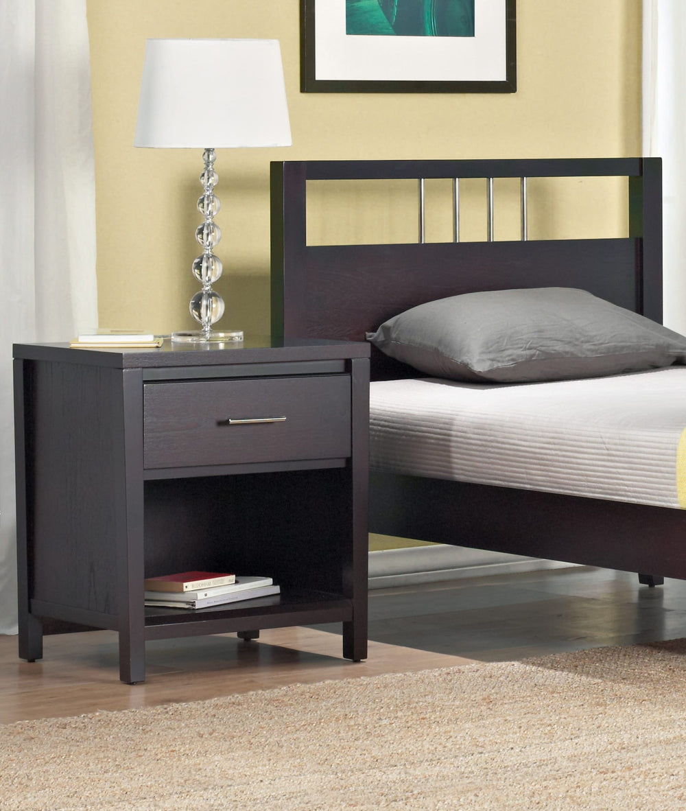 Newport One Drawer Nightstand in Espresso - View 8