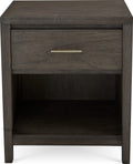 Newport One Drawer Nightstand in Sharkskin