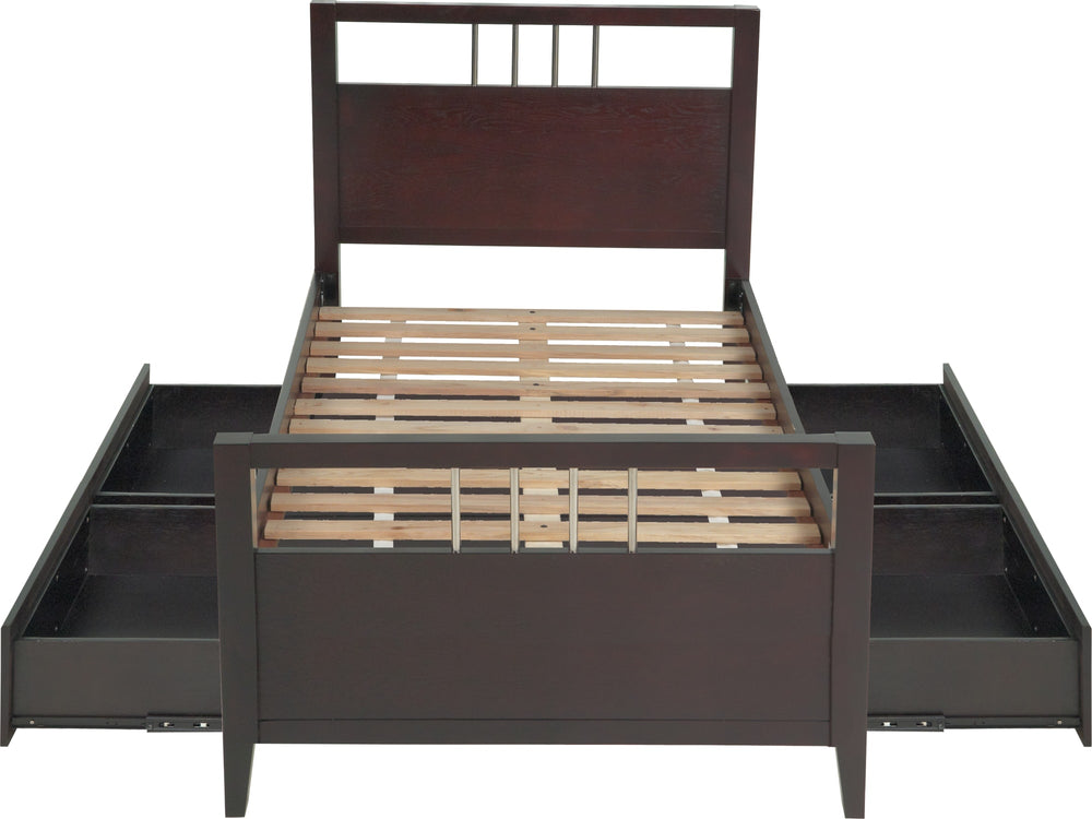 Newport Platform Storage Bed in Espresso - View 9