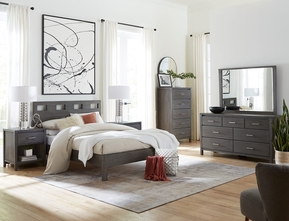 Newport Seven Drawer Dresser in Sharkskin - View 4