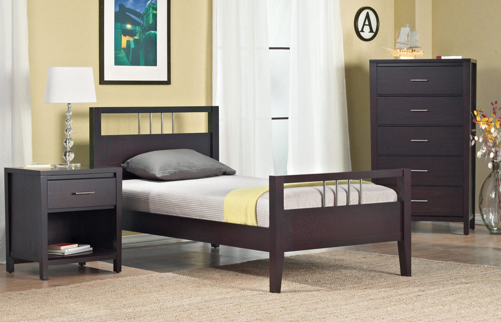 Newport Wood Platform Bed in Espresso - View 4