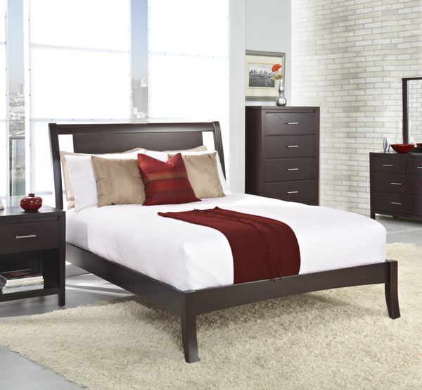Newport Wood Sleigh Bed in Espresso alternate view