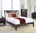 Newport Wood Sleigh Bed in Espresso