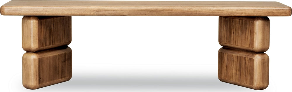 Norfolk Acacia Wood Dining Bench in Lioness - View 2