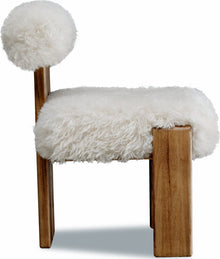 Norfolk Dining Accent Chair in Sheepskin and Lioness - View 4