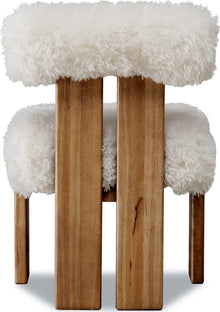 Norfolk Dining Accent Chair in Sheepskin and Lioness - View 5