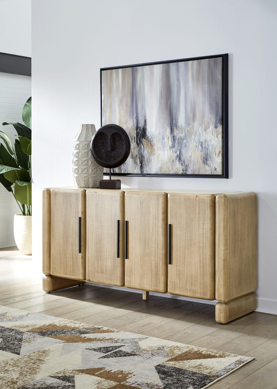 Norfolk Four Door Acacia Wood Sideboard in Lioness