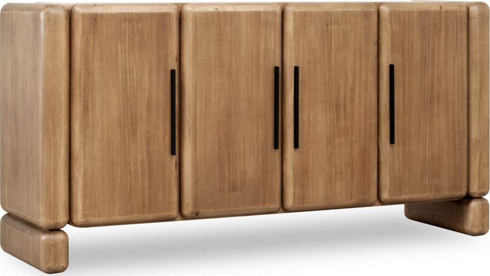 Norfolk Four Door Acacia Wood Sideboard in Lioness - View 4