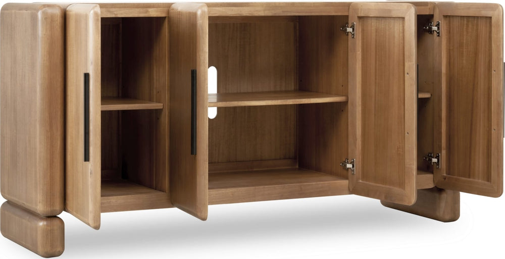 Norfolk Four Door Acacia Wood Sideboard in Lioness - View 5